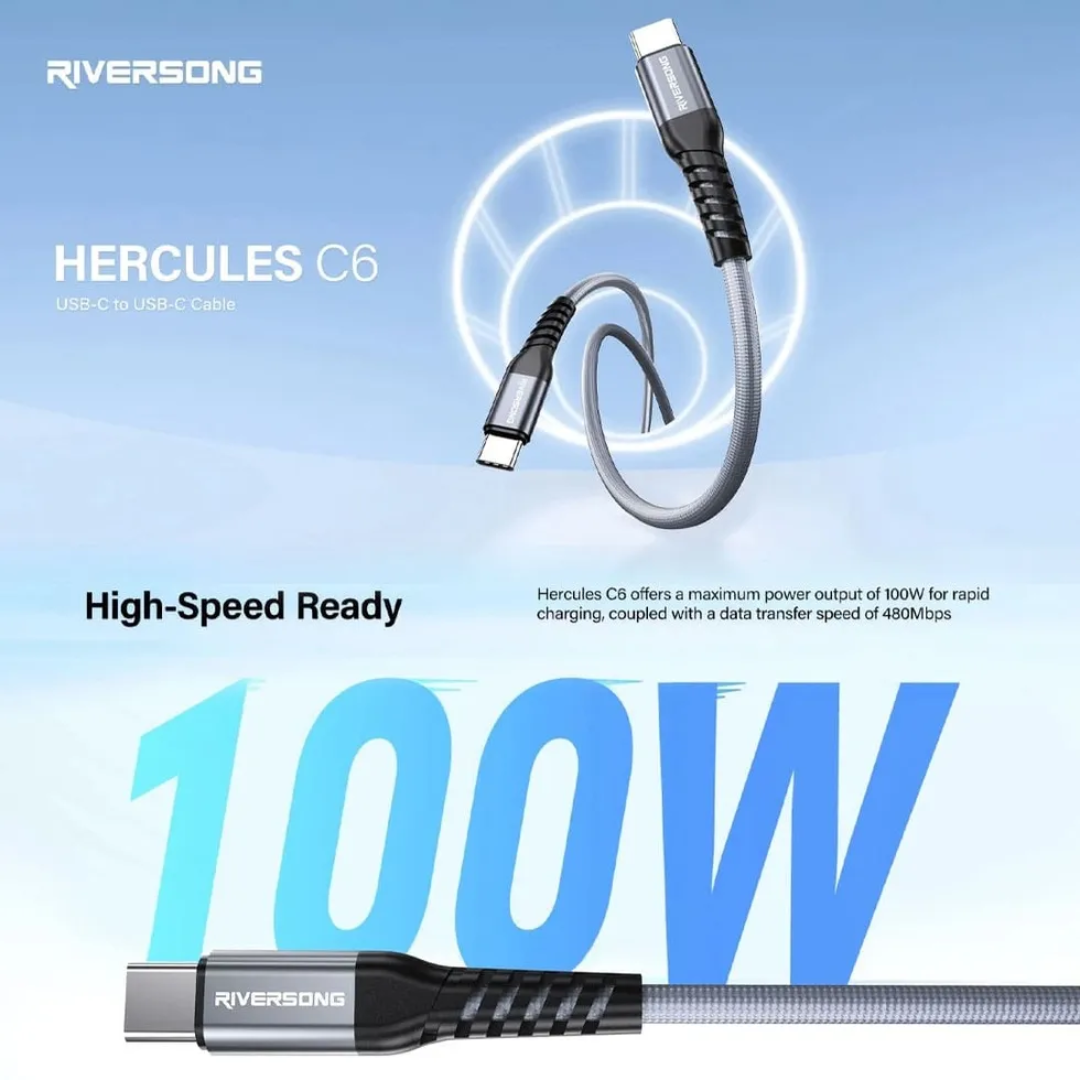 Riversong HERCULES Type C to Type C 100W (1 m)