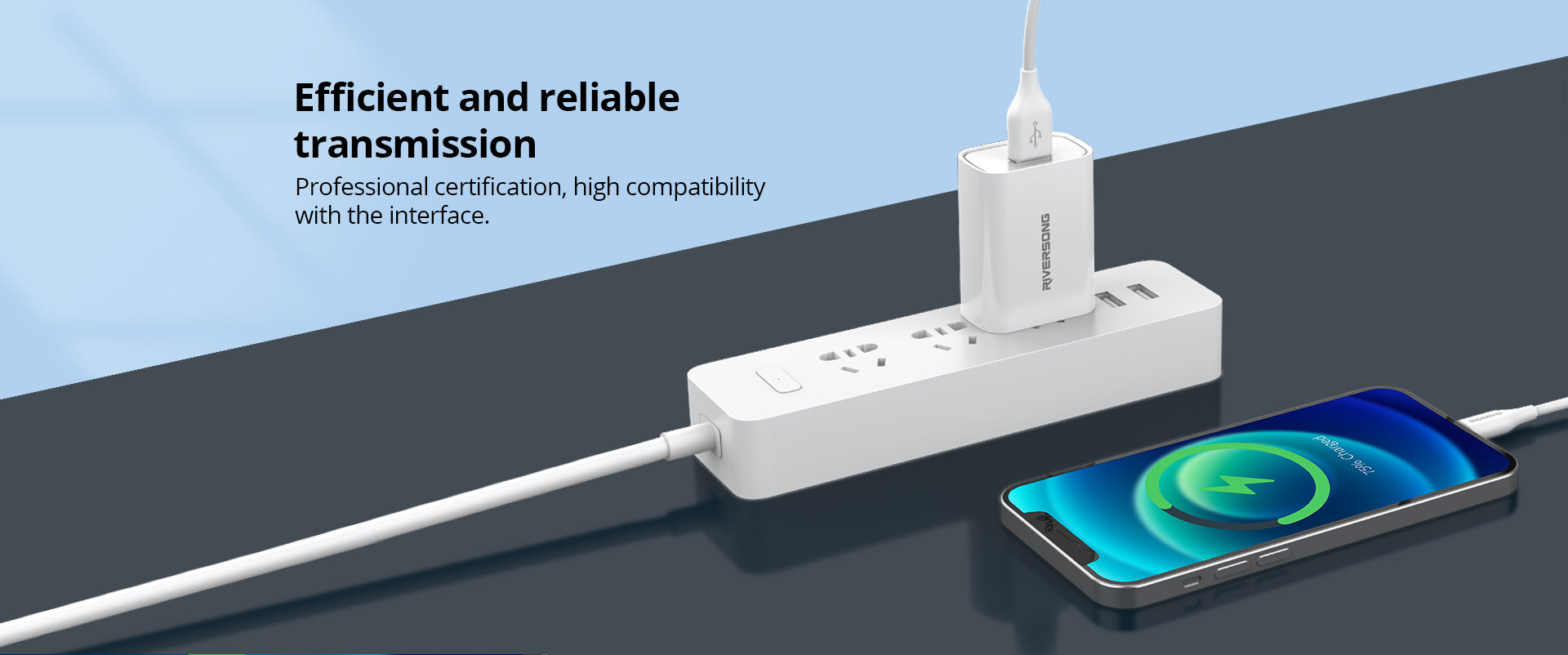 Riversong cable Beta 09 USB - Lightning 1,0m 3A black CL85