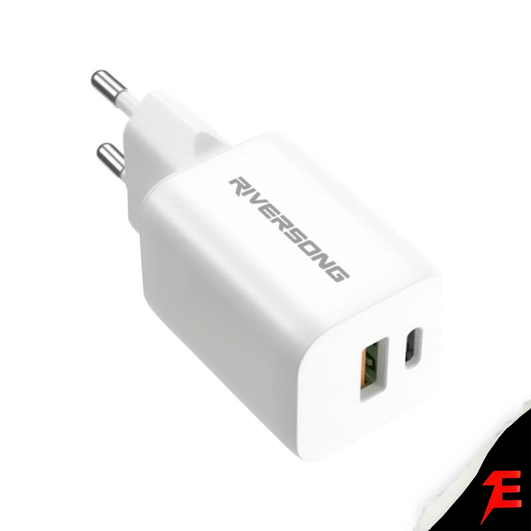Riversong SafeKub D6 Chargeur rapide 30 W 1 x USB 1 x USB-C