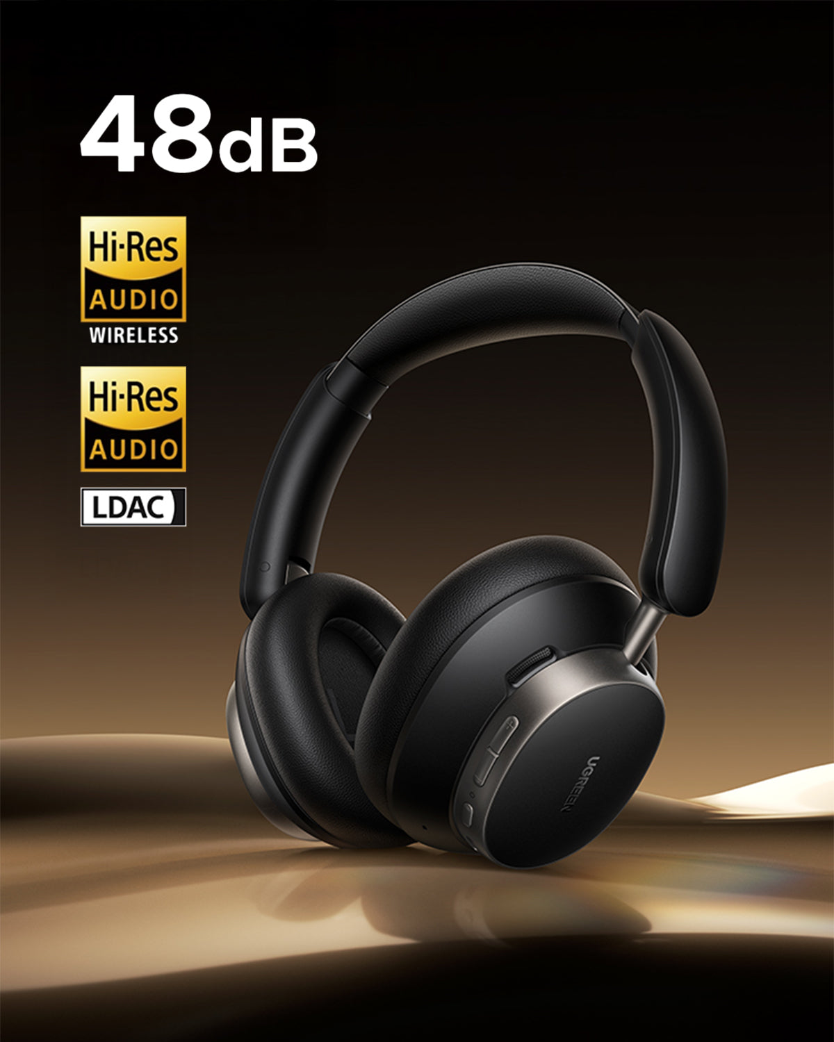 UGREEN Studio Pro Casque à réduction active du bruit hybride Noir — 55687 — vue 2