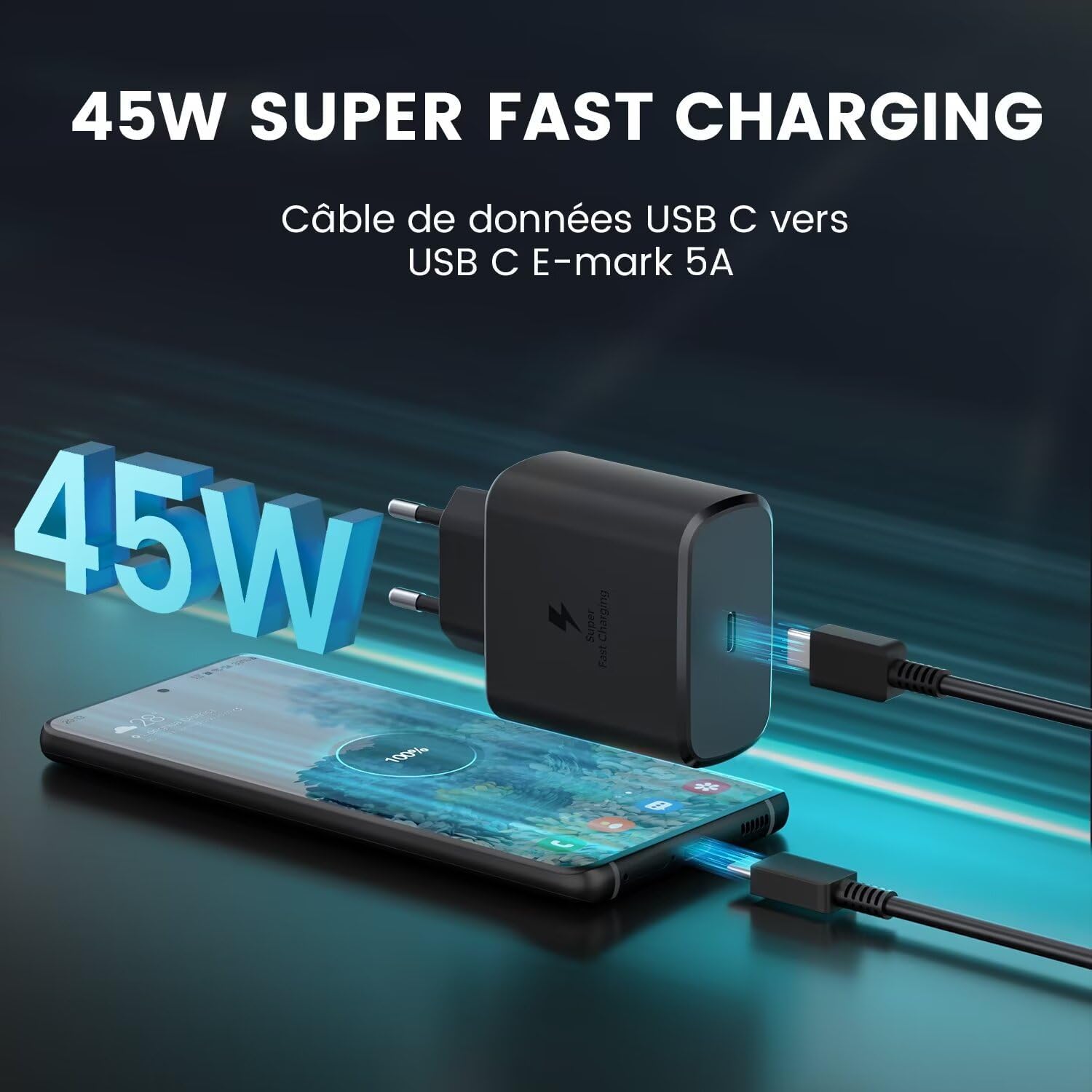 Samsung Chargeur Complet original Type-c 45w