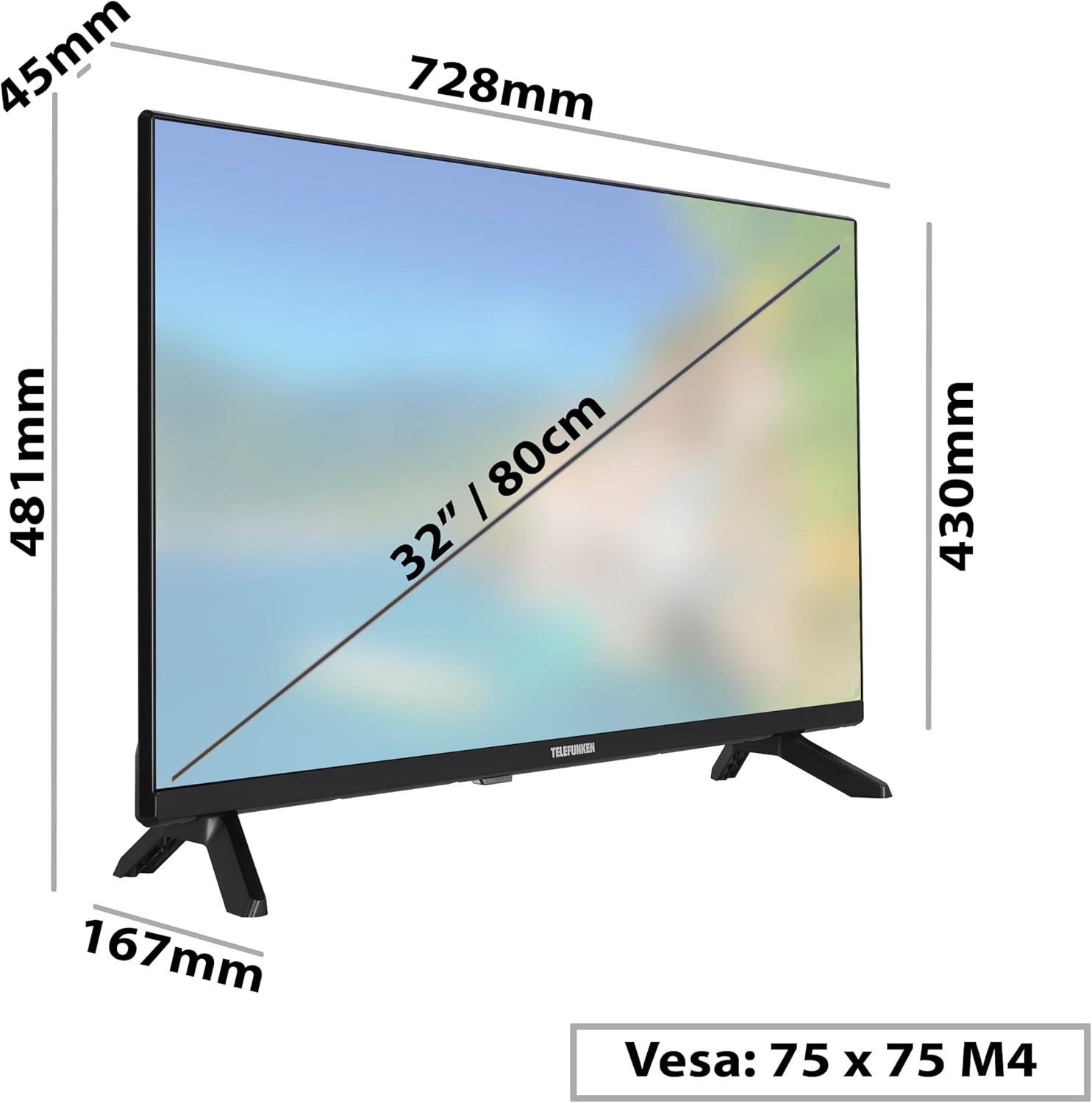 TELEFUNKEN TV 32" HD