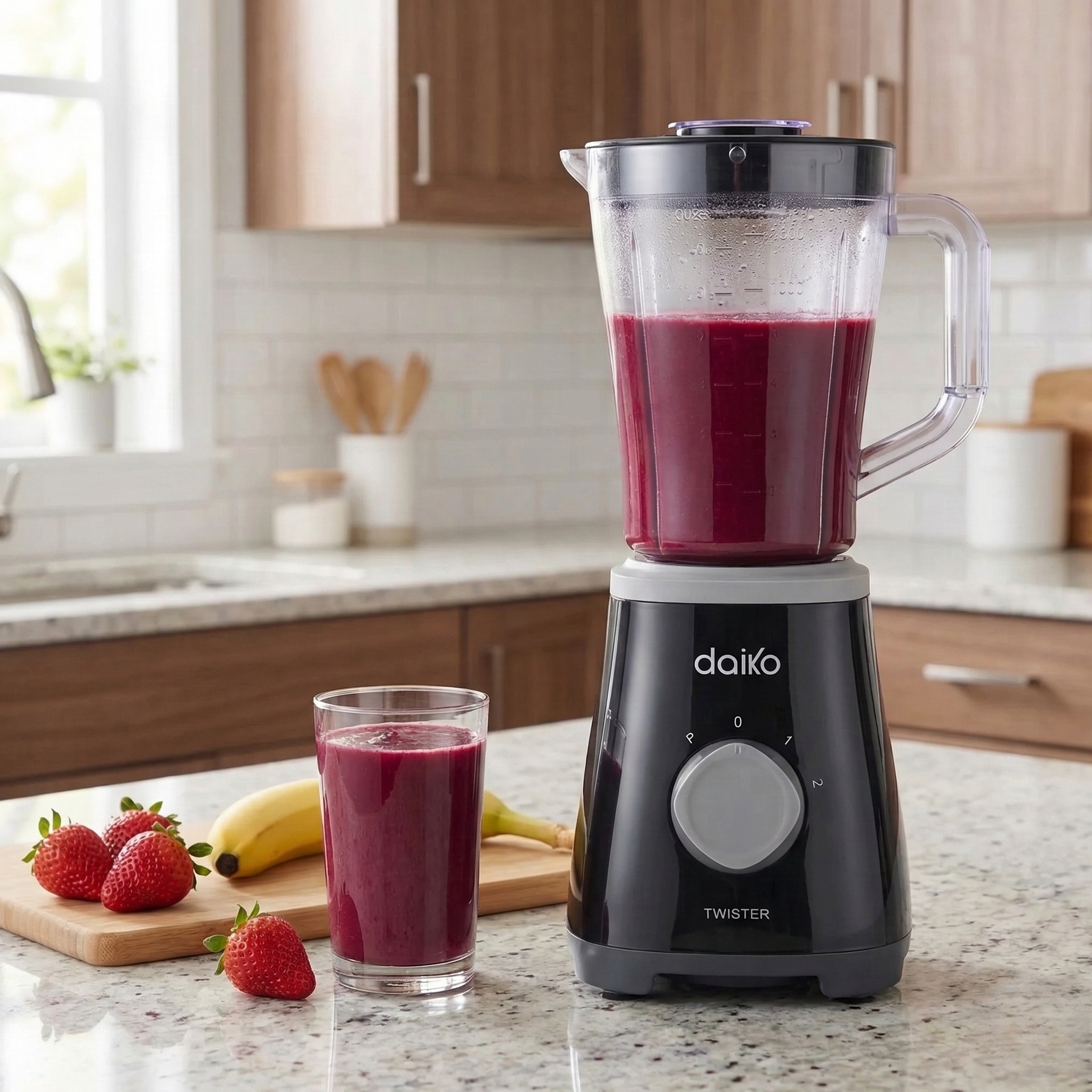 Daiko Blender 2 en 1 500W Bol en en plastique alimentaire de 1,5L