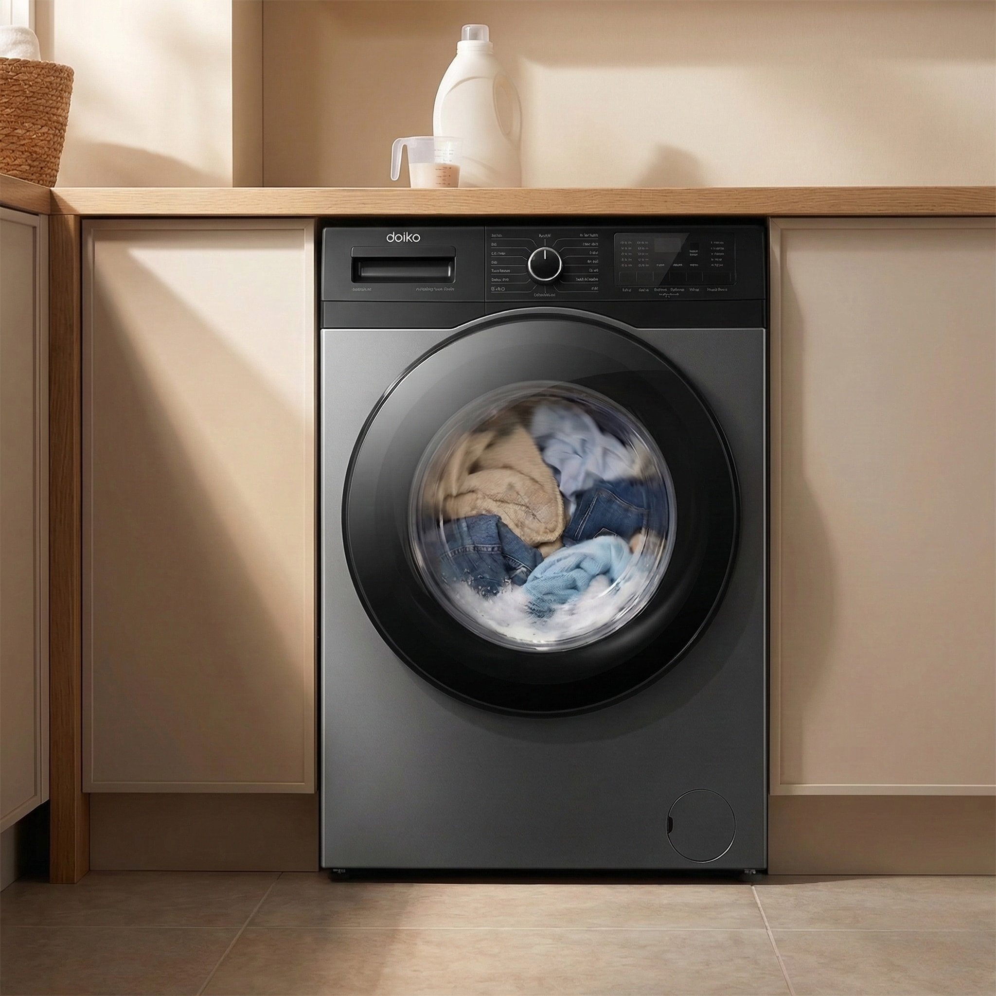 Daiko Machine à laver automatique 8kg A+++ Moteur Inverter