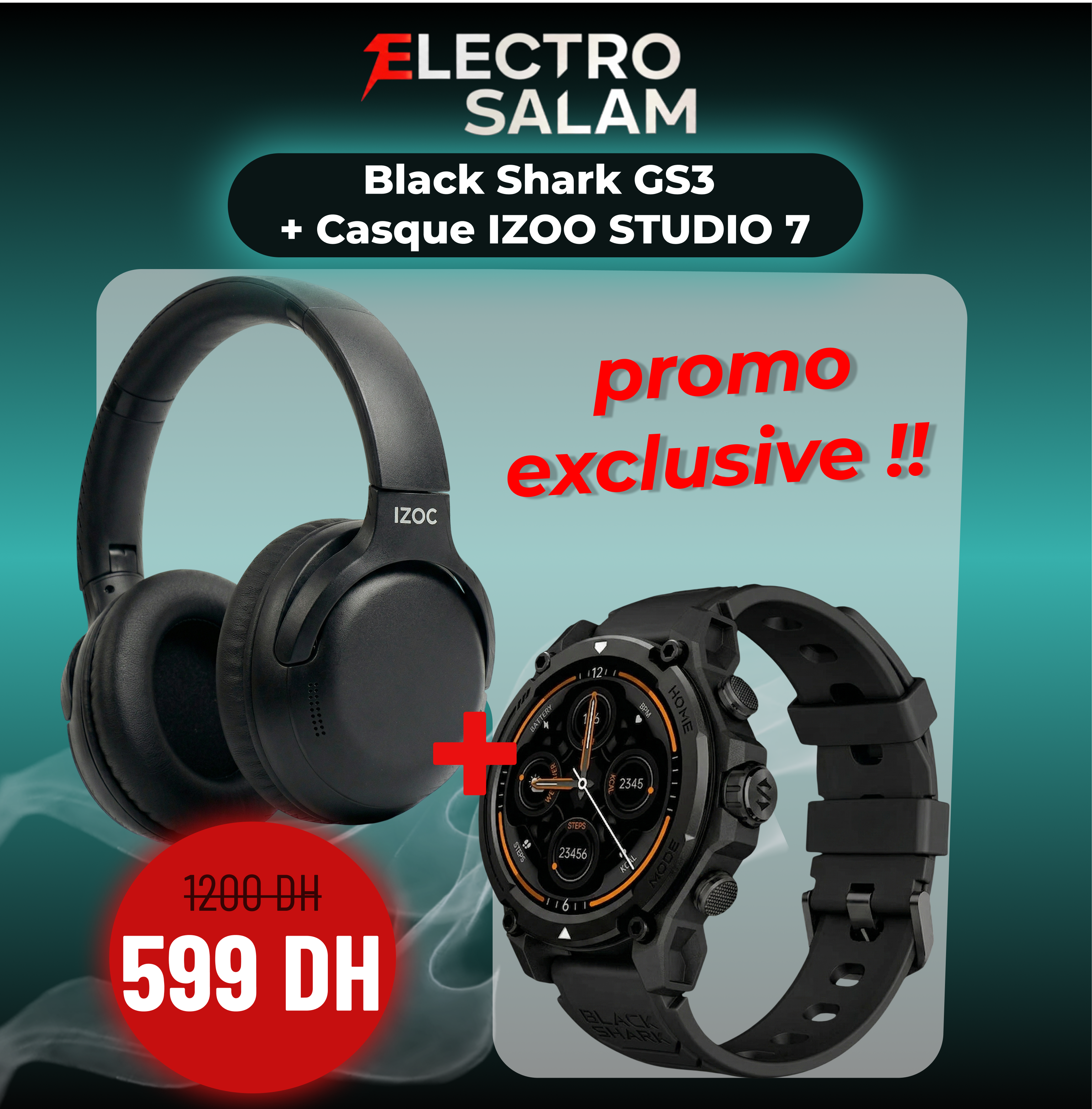 PACK EXCLUSIF : BLACK SHARK GS3 + IZOO STUDIO 7