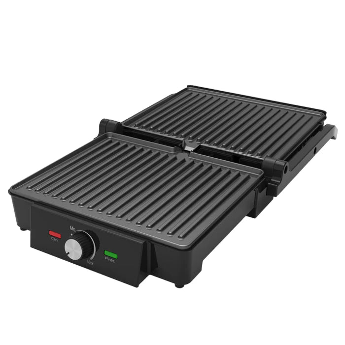 Daiko Grill panini en acier inoxydable Ouverture à 90° et 180°