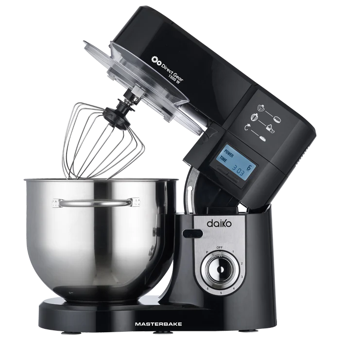 Daiko Pétrin Digital Noir Bol Inox 11L