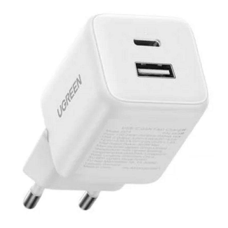 UGREEN 20W 2 ports Chargeur rapide GaN Blanc EU — 65006 — vue 1