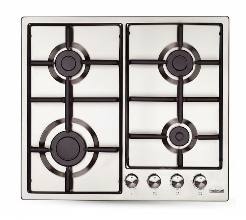 PLAQUE À GAZ KROLER PGE -60-640IN 4BURLEURS Inox