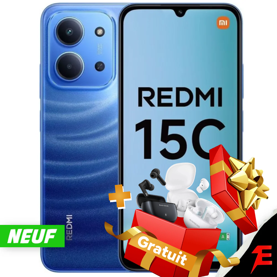 Redmi 15C (4/128) (Neuf Boîte fermée) + Écouteurs sans fil gratuits 🎁