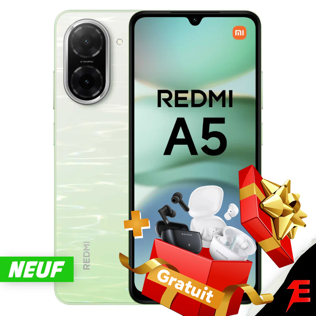 Redmi A5 (3/64) (Neuf Boîte fermée) +Écouteurs sans fil 🎁