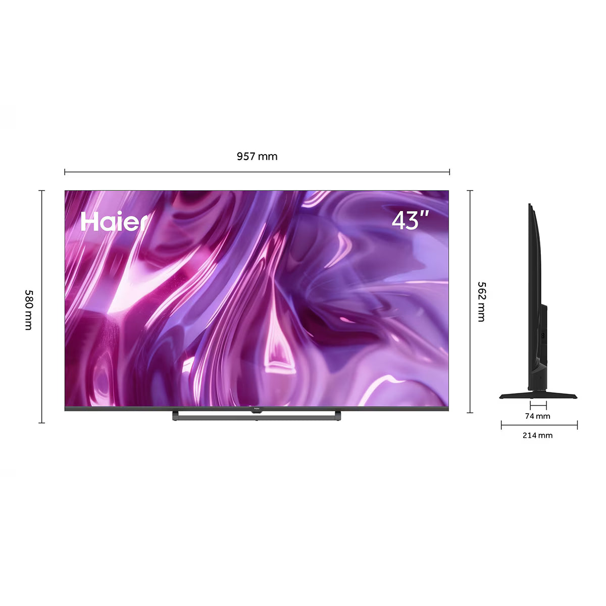 Haier TV 43" QLED 4K Google TV – H43S80GUX
