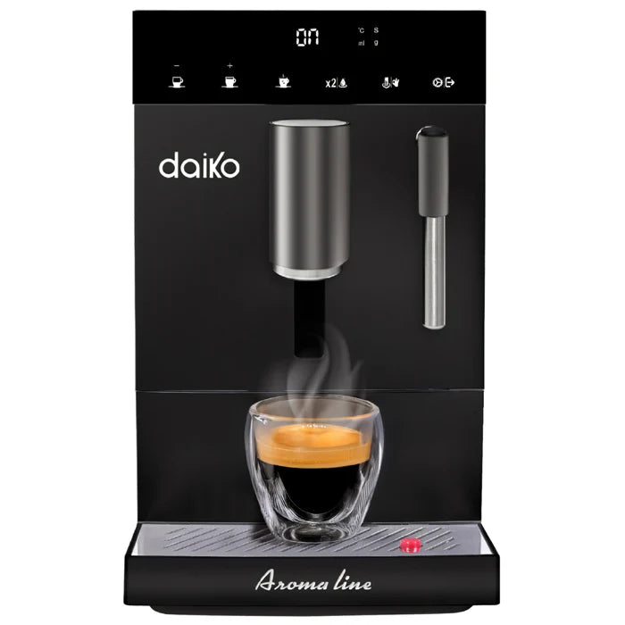Daiko Machine à café automatique Digitale 19 bars Noir avec mousseur à lait