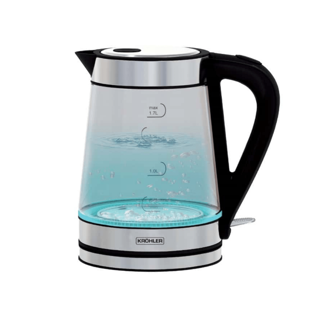 Kröhler Bouilloire electrique 360° - en Verre 1,7L