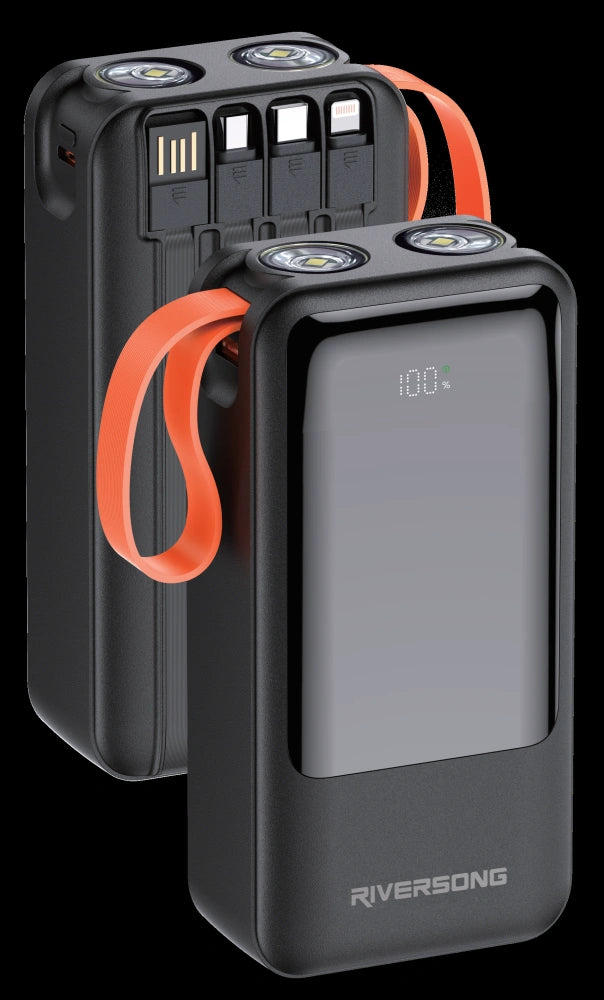 Riversong Ray 30S – Power Bank 30000mAh avec câbles intégrés & charge rapide 22,5W