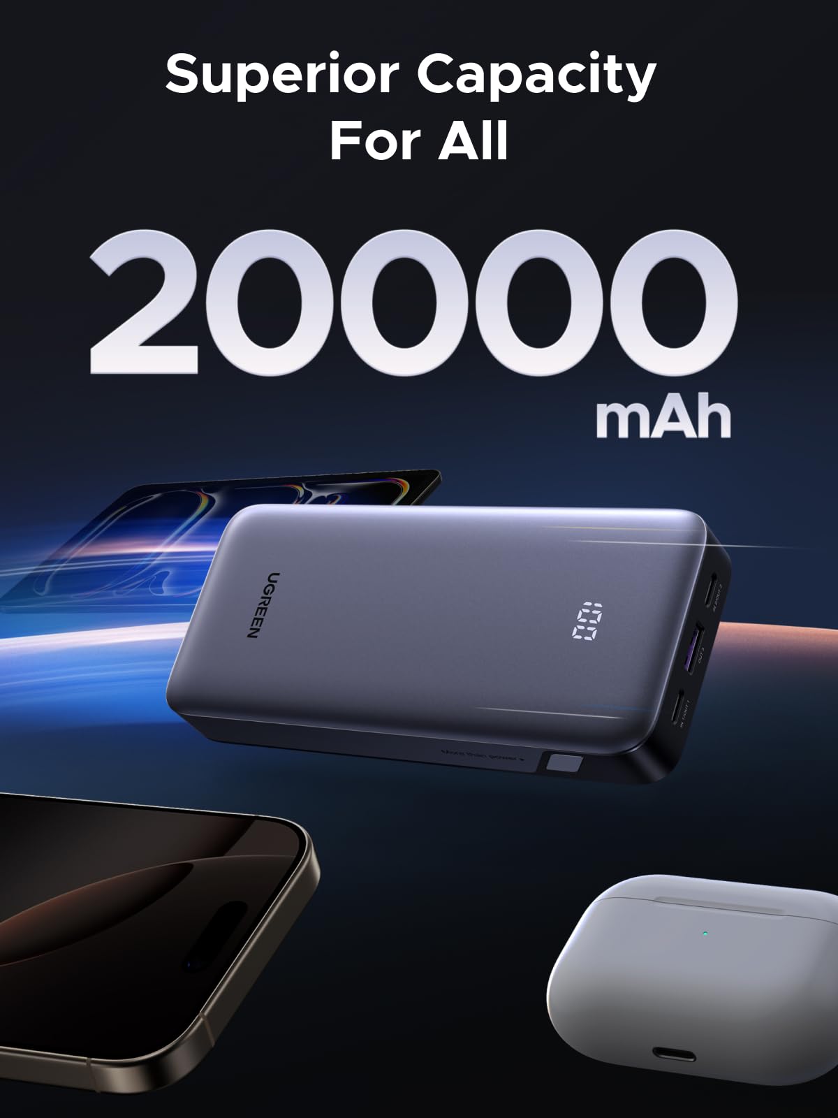 UGREEN Two-way Batterie externe à charge rapide — 55989B — vue 2