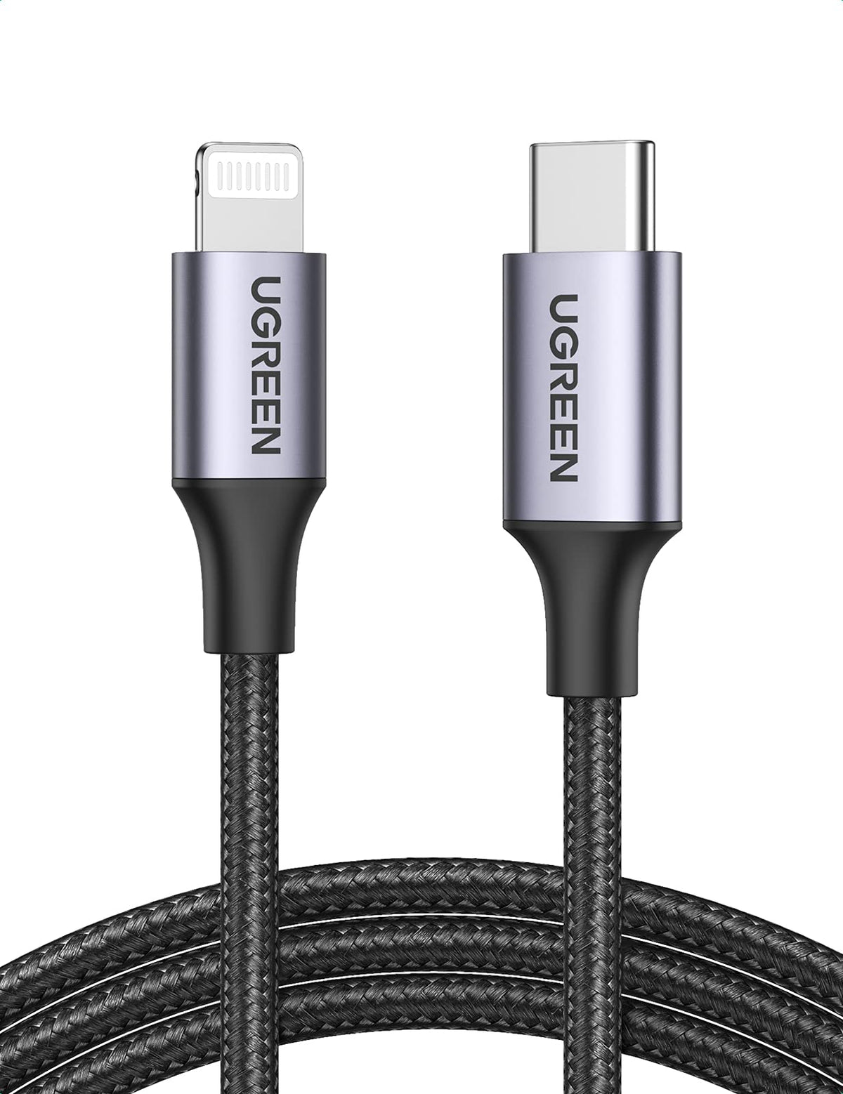 UGREEN USB-C vers Lightning PD à charge rapide 3A max. Noir 1m — 60759 — vue 1