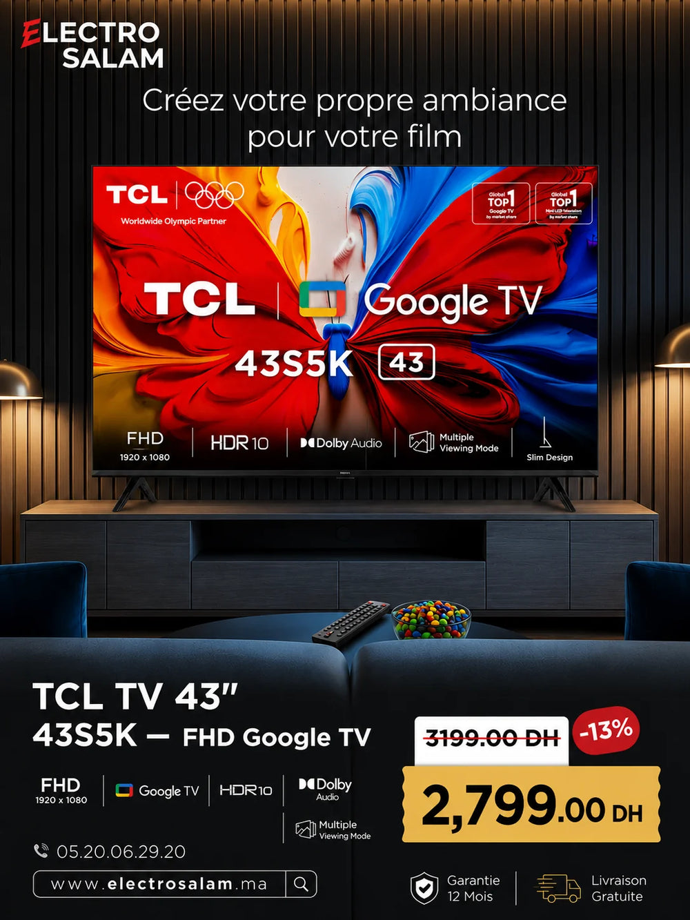 TCL TV 43"
