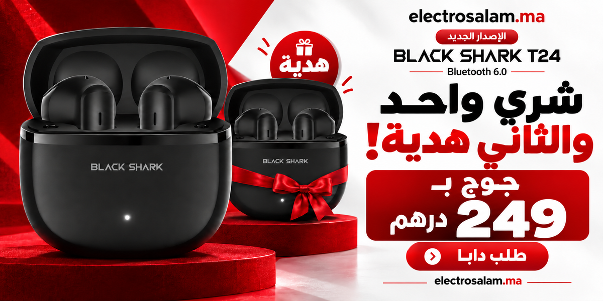 Black shark T24 Écouteurs Sans Fil - Nouvelle édition-                                    1 Acheté = 1 offert ! 🎁