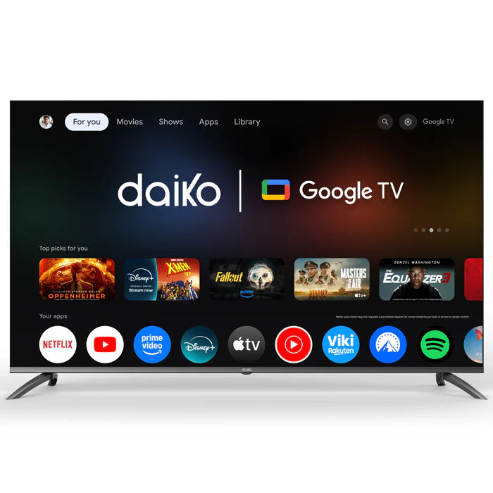 Daiko QLED Google Gaming TV 120 Hz 50" SMART Metal Frameless 4K DAIKO