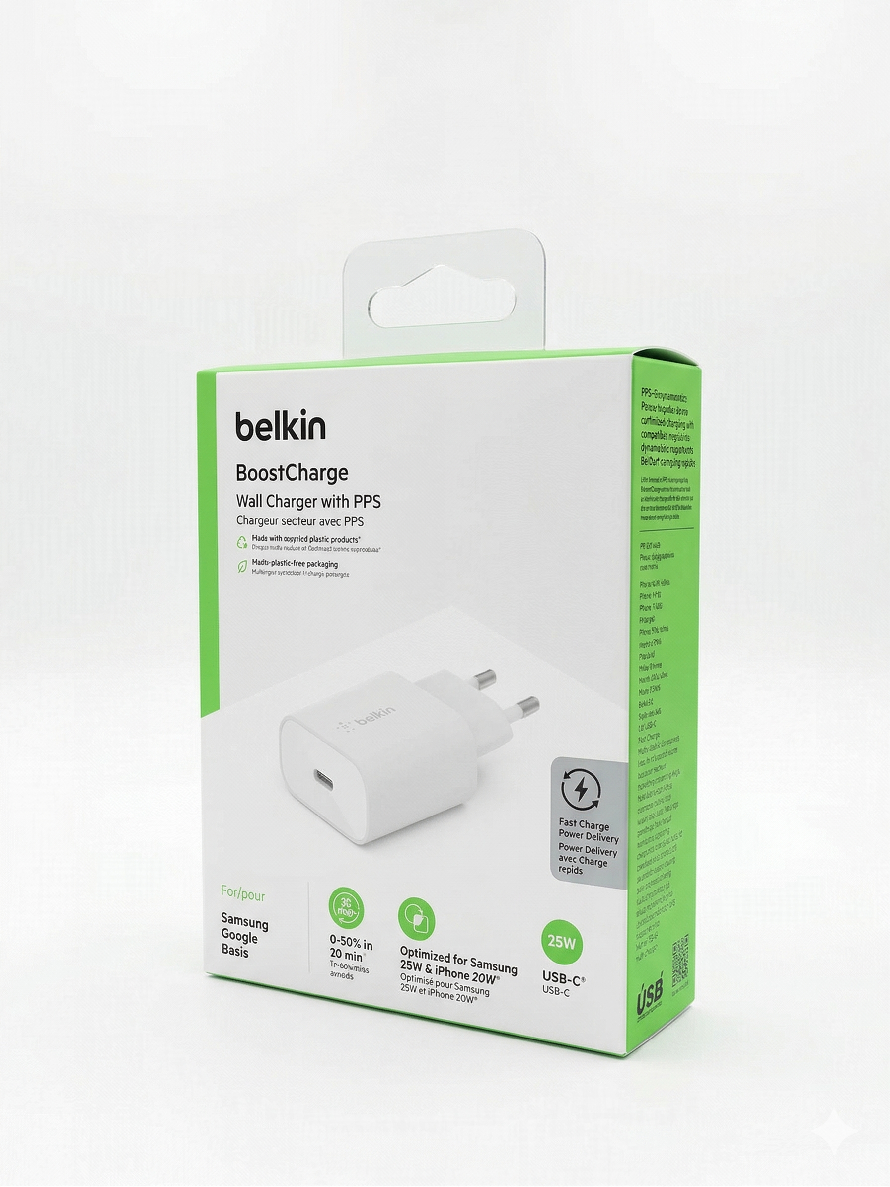 Chargeur Secteur Belkin BoostCharge 25W avec PPS (USB-C)