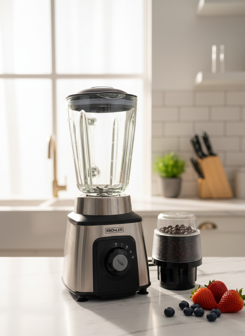 MIXEUR ET MOULIN À CAFÉ KRÖHLER PEMB‑8508 – 1000 W
