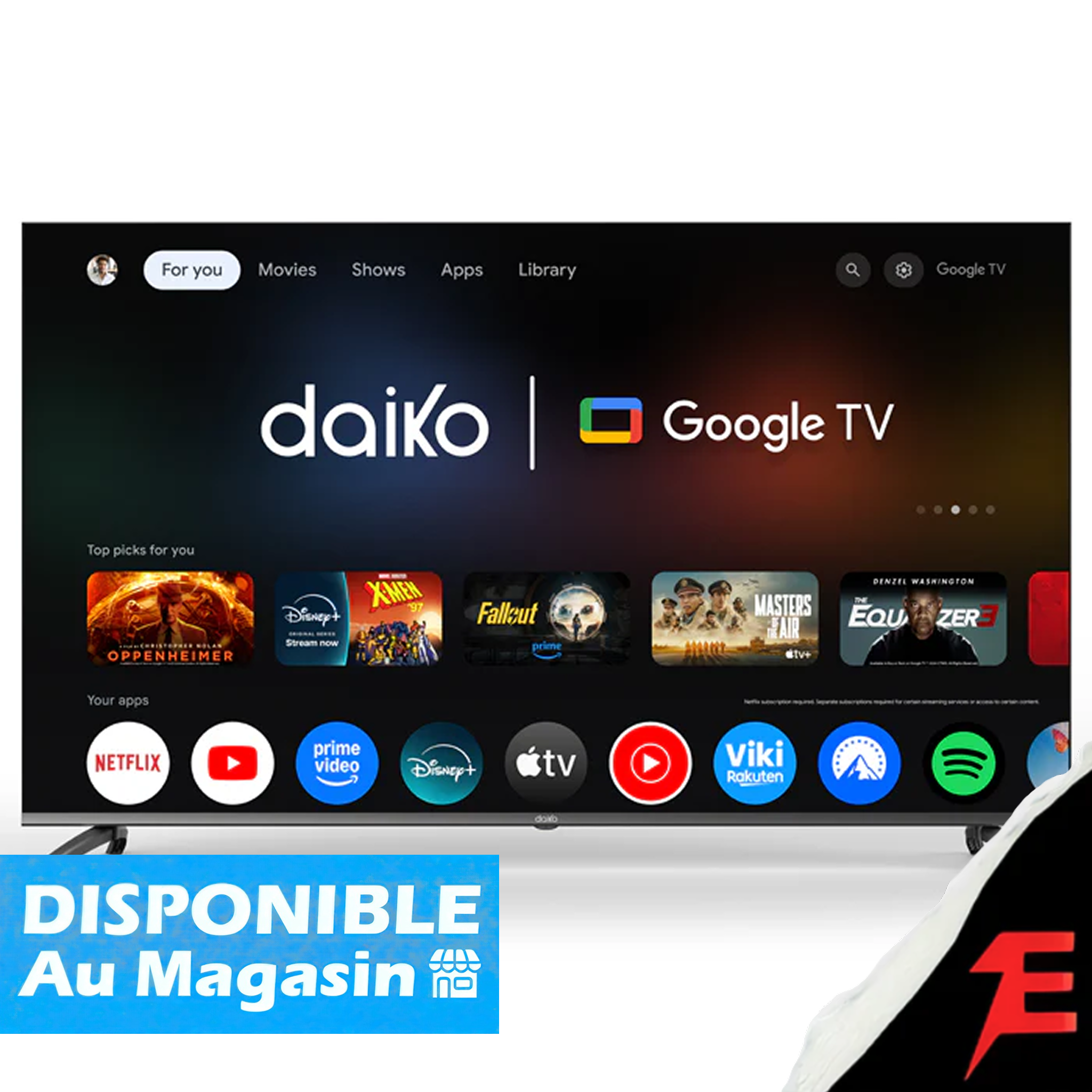 Daiko QLED Google Gaming TV 120 Hz 65" SMART Metal Frameless 4K DAIKO