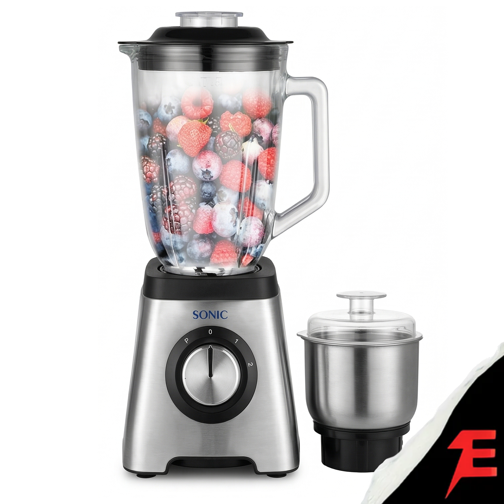Sonic Blender 2-en-1 Bol en Verre 1,5L