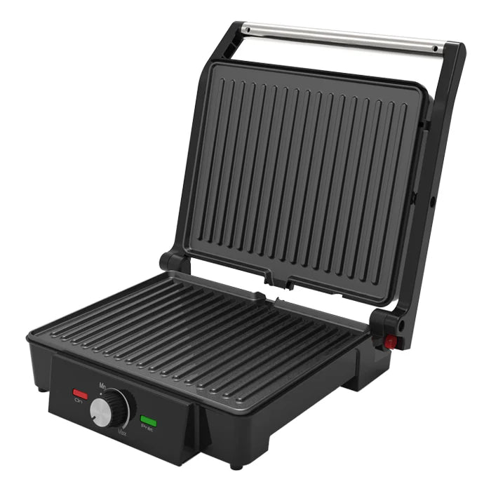 Daiko Grill panini en acier inoxydable Ouverture à 90° et 180°