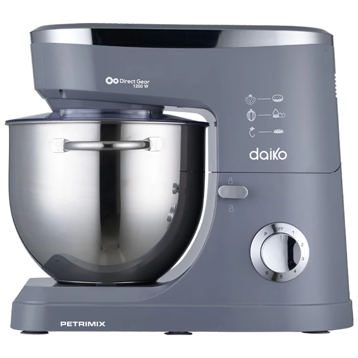 Daiko Pétrin Gris Bol Inox 9L