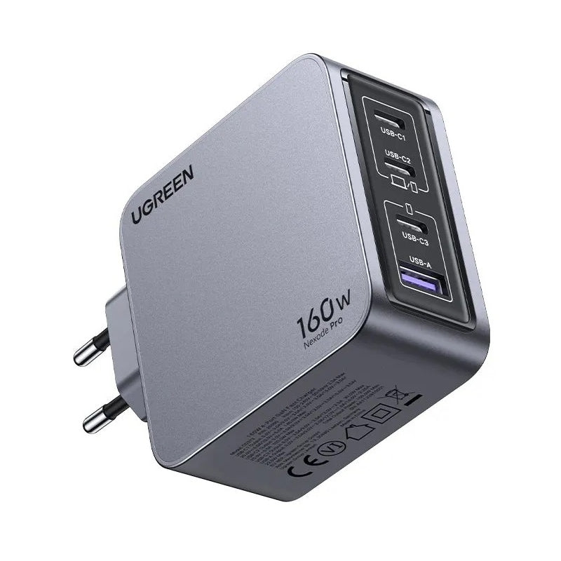 UGREEN Nexode Pro 160W 4 ports Chargeur rapide GaN Pack EU — 25877 — vue 3