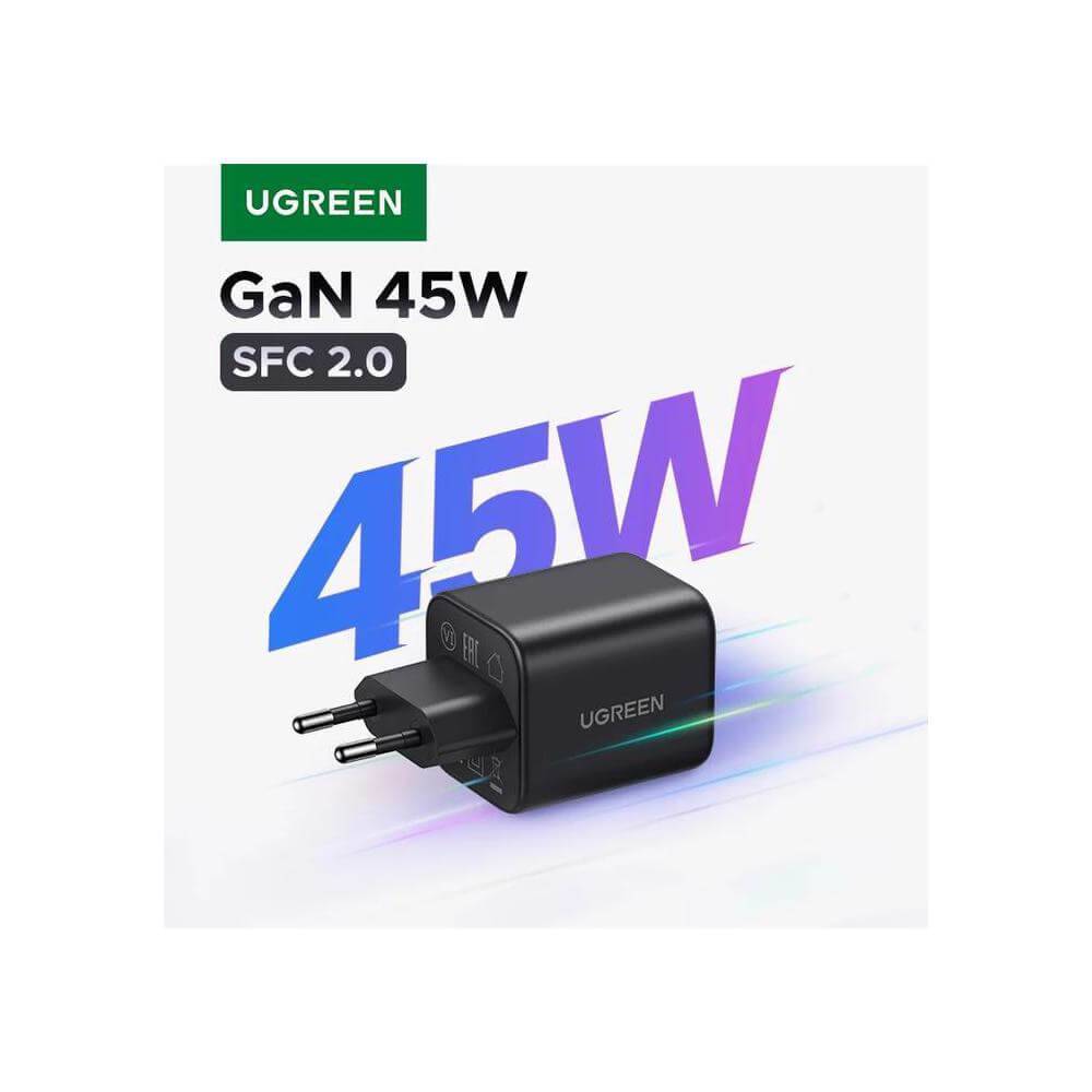 UGREEN 45W double USB-C Chargeur rapide GaN EU — 65058 — vue 4