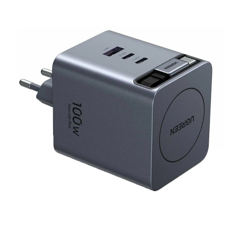 UGREEN 100W Chargeur rapide GaN avec câble rétractable — 65828 — vue 1