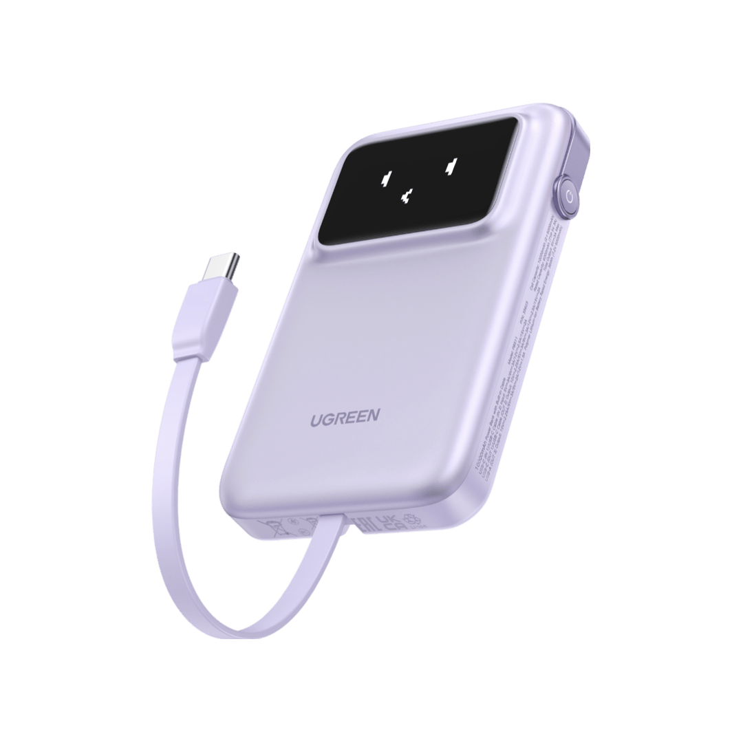 UGREEN 10000mAh Power Bank avec câble intégré — 35604B — vue 1
