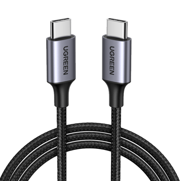 UGREEN USB-C vers USB-C Câble à charge rapide PD 3A max. Gris Noir 1m — 50150 — vue 1